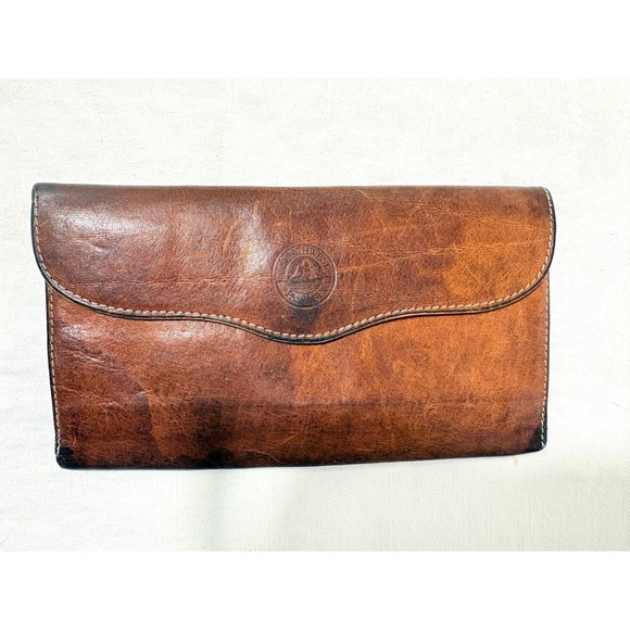 Northwest Passage Jackets & Blazers - Vtg Northwest Passage Brown Leather Billfold Wallet Canada Northern Steer 7.5"